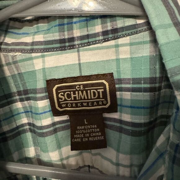 Set of (2)‎ two men’s plaid button down shirts. Size large. - Picture 3 of 9